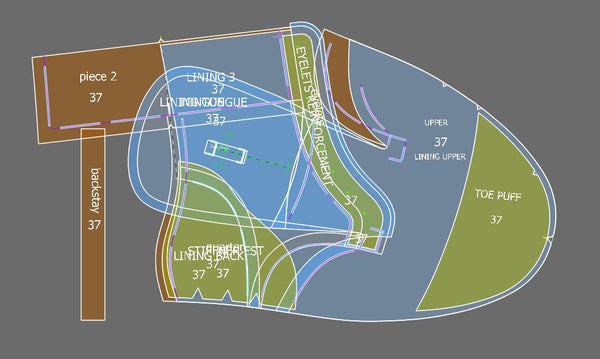 Patrón digital zapatos PDF, Bota Mujer Cordones todas las 9 tallas