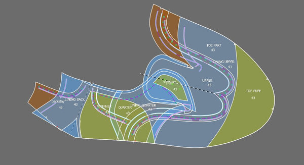 Digital Pattern shoes A4 - Letter PDF, Casual Laces men Shoe, all 9 sizes