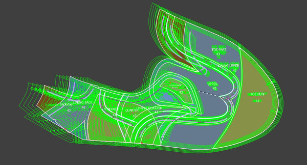 Digital Pattern shoes A4 - Letter PDF, Casual Laces men Shoe, all 9 sizes