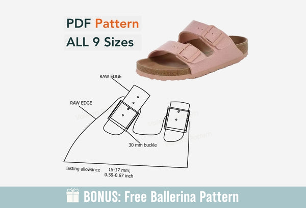 Digital Pattern shoes PDF, Women Sandals, shoes all 9 sizes
