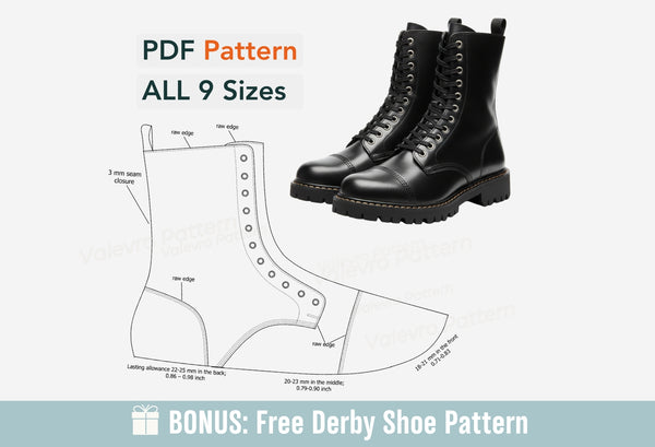 Pattern For Combat Boot Men’s Combat Boots PDF Pattern – VALEVRO