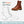 Brown leather boot with shoe pattern and text on a white background