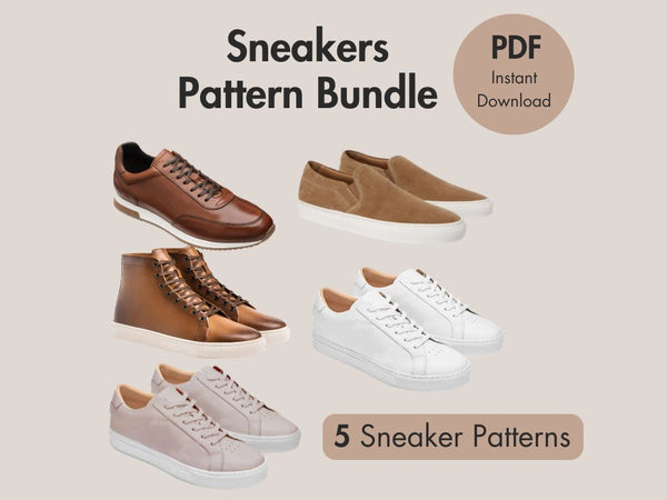 Sneaker Patterns Bundle – 5 Sneakers PDF for Shoemaking