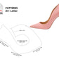 Digital Pattern shoes PDF, STILETTO high heel, woman all 9 sizes