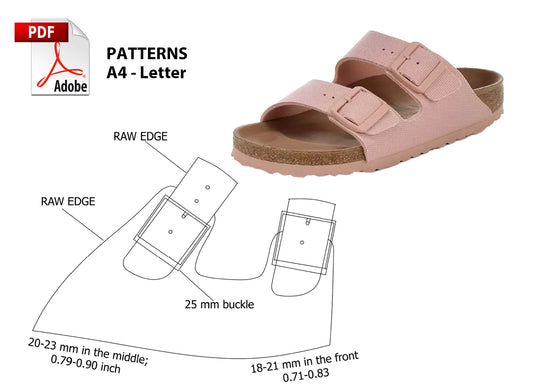 Digital Pattern shoes PDF, Women Birk Sandals, shoes all 9 sizes