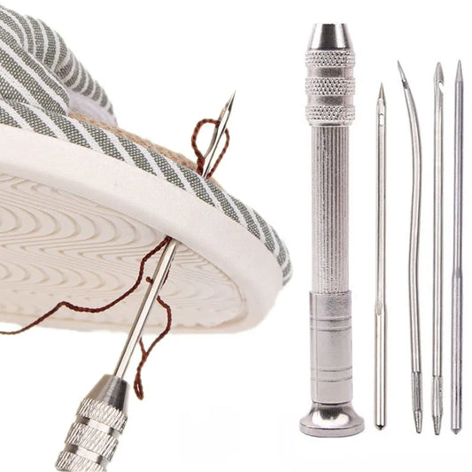 Leather Sewing Awl Set Replaceable, Multifunctional Shoes Repair Kit, DIY
