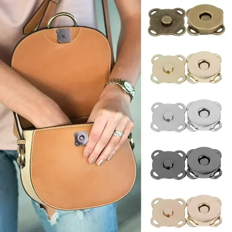Sets Magnetic Snap Fasteners Clasps Buttons Handbag Purse Wallet Craft Bags