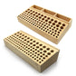 Handwork Tools Holder Box 46/98 Holes Organizer Wooden Rack for Leather