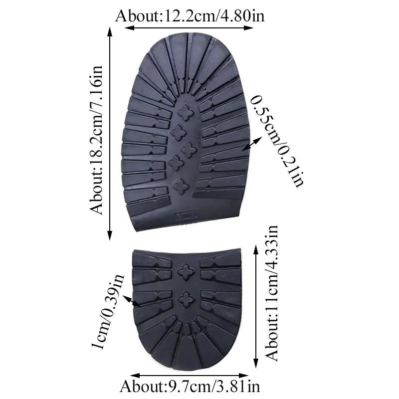 1 Pair Rubber Shoe Soles, Non-slip Repair DIY Replacement Outsoles, Mat Pad For Woman Men