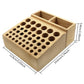 Handwork Tools Holder Box 46/98 Holes Organizer Wooden Rack for Leather