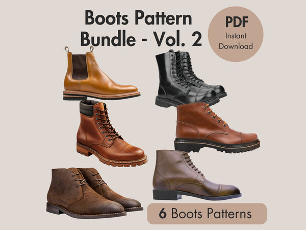 Men’s Boots Patterns – 6 PDF for Handmade Boots