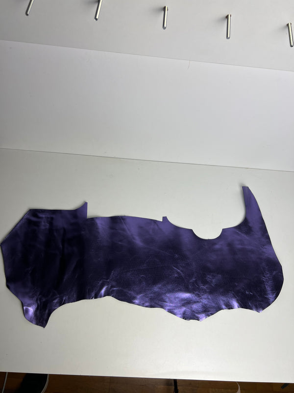 Leather Scraps, Medium and Small pieces, Color Purple, Nice finish look | 0.8 kg  | 1.8 lb