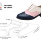 Digital Pattern shoes PDF, Women Casual Oxford, shoes all 9 sizes