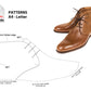 Digital Pattern shoes A4 - Letter PDF, Chukka men Boot II, all 9 sizes