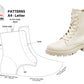 Digital Pattern shoes A4 - Letter PDF, Men Laces - Zipper Boot, all 9 sizes