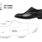 Digital Pattern shoes A4 - Letter PDF, Oxford Men Shoes 2, all 9 sizes